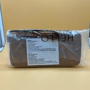 Free People Wallet Brown Distressed Vegan Wristlet Strap Zip Closer Clutch NEW